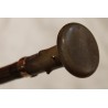 Green silk parasol with a bamboo and horn handle