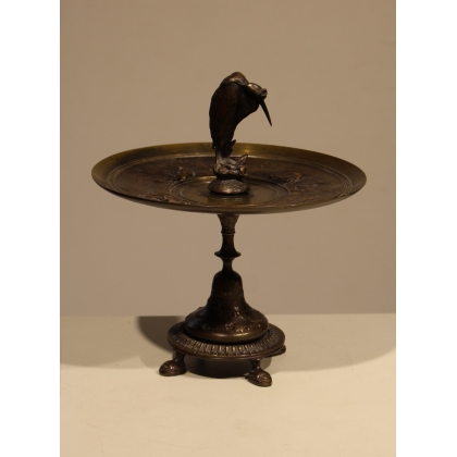 Coupe présentoir au marabout signée CAIN