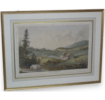 Gravure "Vue de la Chaux-de-Fo