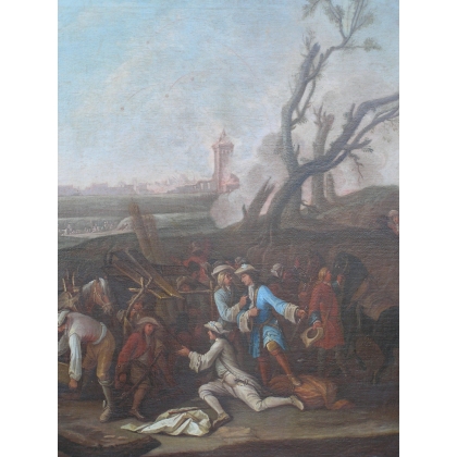 Paintings | Painting: ‘Battle Scene’ by Moinat SA  – Antiques and home décor