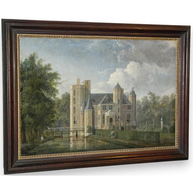Paintings | Painting entitled ‘Château’, by WETTEN COMPE (Jan, 1713–1761) Moinat SA  – Antiques and home décor