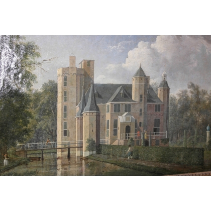 Paintings | Painting entitled ‘Château’, by WETTEN COMPE (Jan, 1713–1761) Moinat SA  – Antiques and home décor