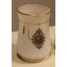 A pair of white opaline goblets