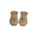 Paire de petits vases en opalines blanche