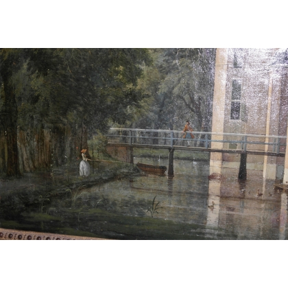 Paintings | Painting entitled ‘Château’, by WETTEN COMPE (Jan, 1713–1761) Moinat SA  – Antiques and home décor