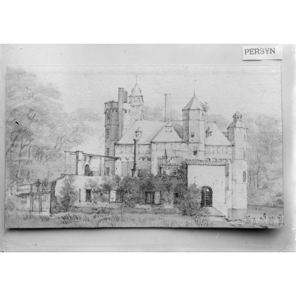 Paintings | Painting entitled ‘Château’, by WETTEN COMPE (Jan, 1713–1761) Moinat SA  – Antiques and home décor