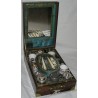 Camping set in a mahogany box at Moinat SA – Antiques and home décor