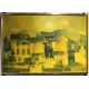 Tableau "Village jaune" signé HECKERT 75