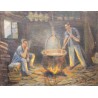 Paintings | Oil on canvas "Fabrication du Moinat SA  - Antiques and home décor"