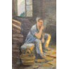 Paintings | Oil on canvas "Fabrication du Moinat SA  - Antiques and home décor"
