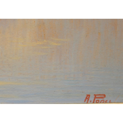 Tableau \"Ouchy\" signé A. PONCI