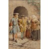 Aquarelle "Sauvé des batons" signé Maurice LELOIRE