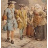 Aquarelle "Sauvé des batons" signé Maurice LELOIRE