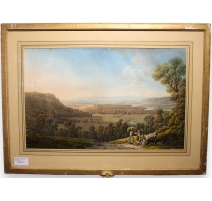 Gravure "Environs de Bâle" de BIRMANN