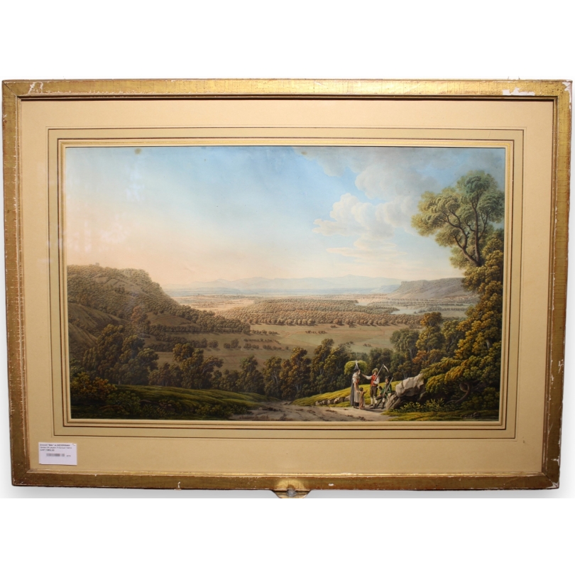 Gravure "Environs de Bâle" de BIRMANN