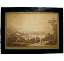 Gravure "Environs de Bâle" de BIRMANN