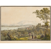 Gravure "Vue de Genève" par BIEDERMANN