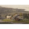 Engraving ‘View of Lausanne’ by BIEDERMANN