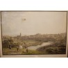 Engraving ‘View of Fribourg’ by BIEDERMANN