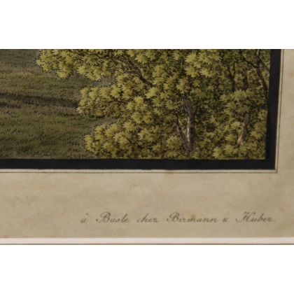 Engraving ‘View of Herisau’ by BIEDERMANN