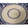 Plat en porcelaine bleu blanc bordure fleurs