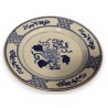 Plat en porcelaine bleu blanc décor fleur