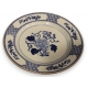 Plat en porcelaine bleu blanc décor fleur