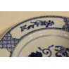Plat en porcelaine bleu blanc décor fleur