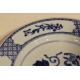 Plat en porcelaine bleu blanc décor fleur