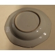 Assiette à pans coupés en porcelaine bleu blanc