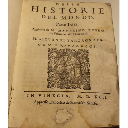 Livre "Delle historie del Mondo" Parte Terza