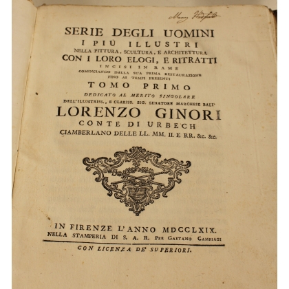 Livre "Serie Degli Uomini" Tomo primo