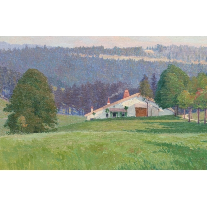 Tableau \"Campagne Jurasienne\" signé MAIRE 1915