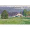Tableau \"Campagne Jurasienne\" signé MAIRE 1915