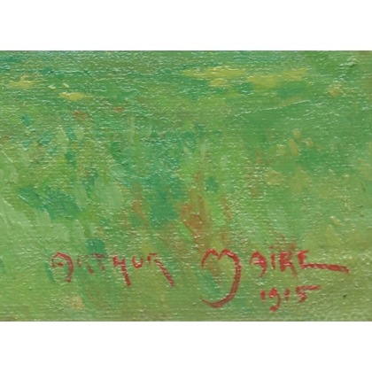 Tableau \"Campagne Jurasienne\" signé MAIRE 1915