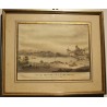 Gravure "Vue de Nidau" par ABERLI