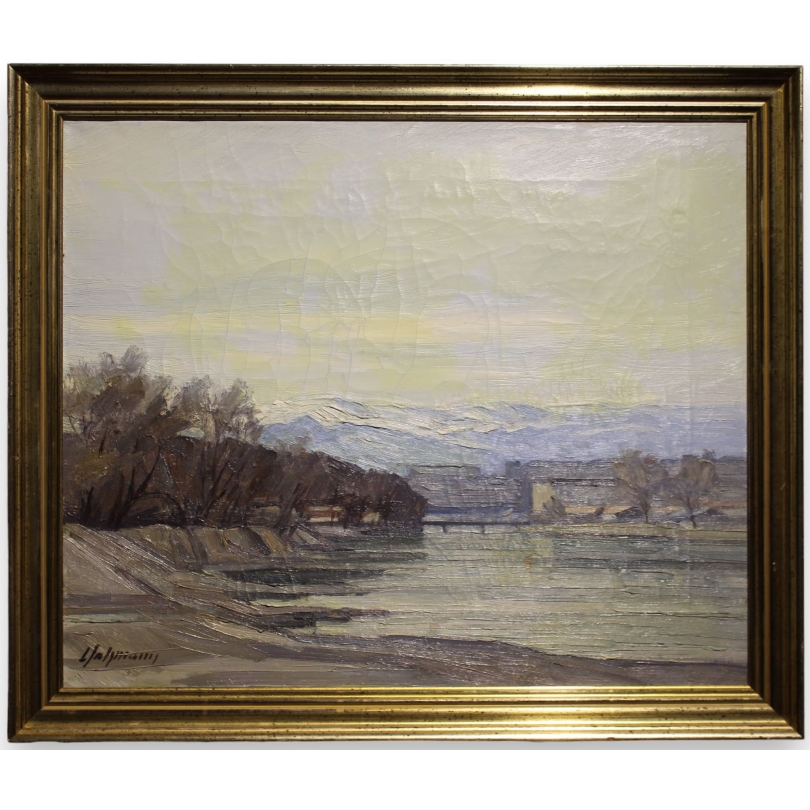 Painting "L'Arve, Geneva", sig