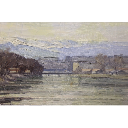 绘画 | 题为《阿尔夫河，日内瓦》的画作，署名SALZMANN。Moinat SA  - 古董与装饰艺术