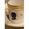 Tasse et sous-tasse en porcelaine de Nyon
