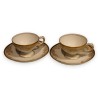 Paire de tasses et sous-tasses dorées de Rosenthal