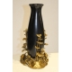 Vase style Art-Nouveau porcelaine noire