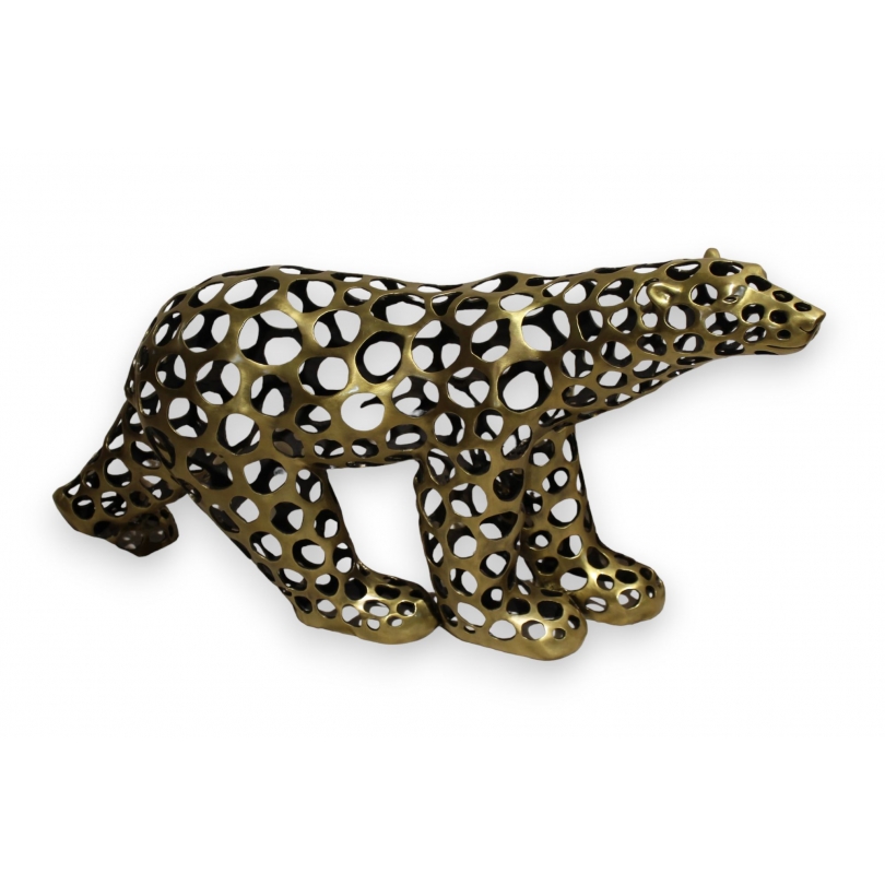 Openwork gilded bronze polar bear