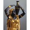 Rebecca in gilded and blackened bronze, on a marble plinth