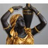 Rebecca in gilded and blackened bronze, on a marble plinth