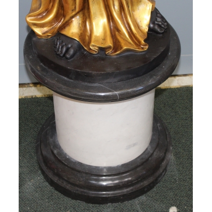 Rebecca in gilded and blackened bronze, on a marble plinth