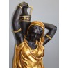 Rebecca in gilded and blackened bronze, on a marble plinth