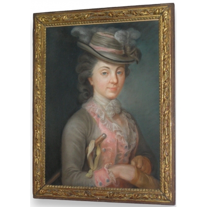 Pastel "Portrait de femme".