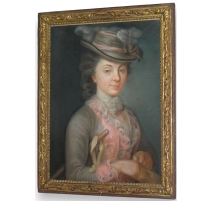 Pastel "Portrait de femme".