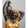 Rebecca in gilded and blackened bronze, on a marble plinth