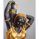 Rebecca en bronze doré et noirci socle marbre